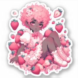 Adesivo Strawberry Sweetheart: Escuridão da Espinha