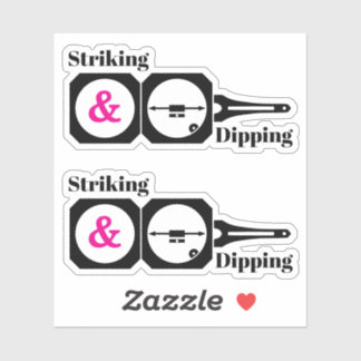 Adesivo Striking and Dipping- Geologist's Transit Compass