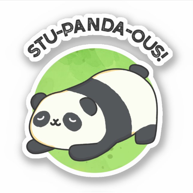 Adesivo Stu-panda Funny Panda Pun (Frente)