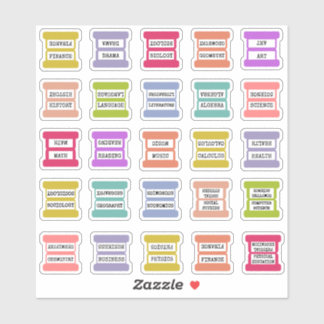 Adesivo Study Courses Binder Divider Tab Student Index Tab