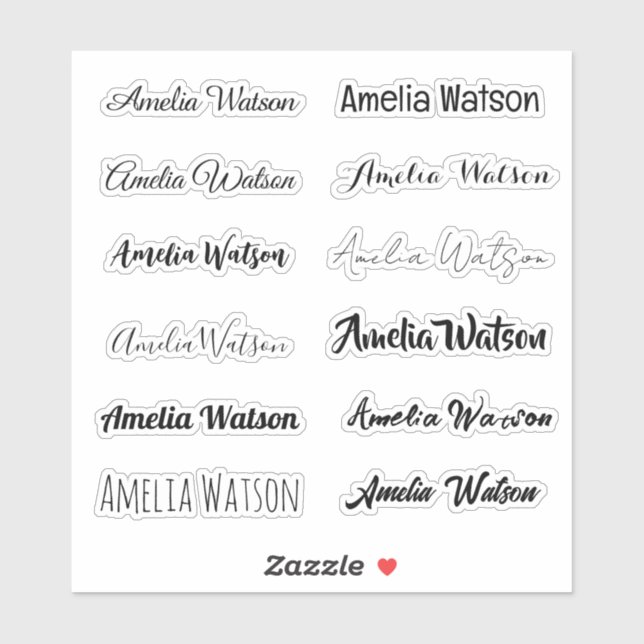 Adesivo Stylish Name Sticker (Folha)