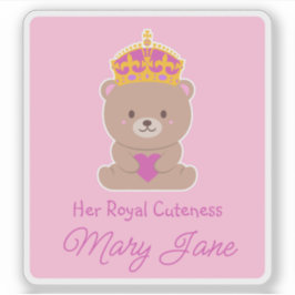 Adesivo Sua Cuteneza Real | Bebê Personalizado Engraçado