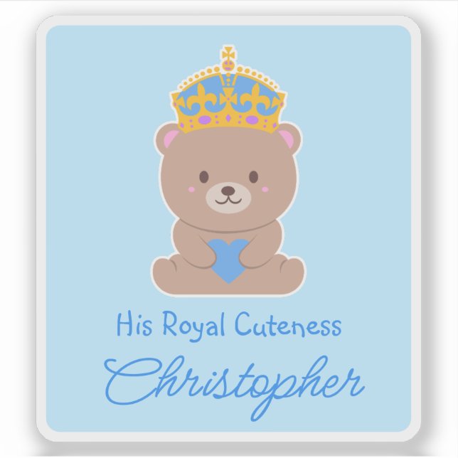 Adesivo Sua Cutenza Real | Bebê Personalizado Engraçado (Frente)