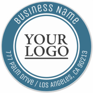 Adesivo Sua Foto De Arte De Logotipo, Barramento. Nome End