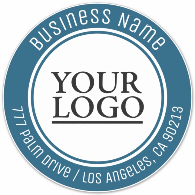 Adesivo Sua Foto De Arte De Logotipo, Barramento. Nome End (Frente)