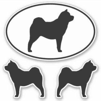 Adesivo Suave Chow Silhouettes Vinil Sticker Set
