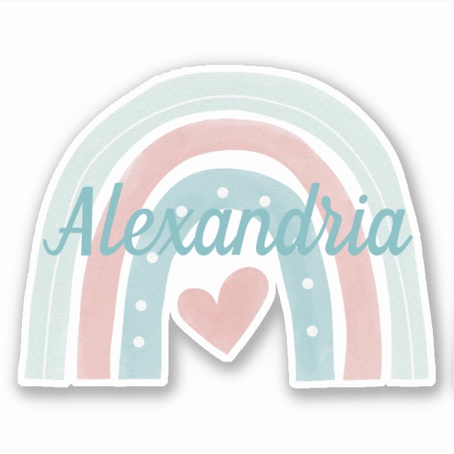 Adesivo Subir Acima do Monograma Arco-Íris Boêmico (Frente)
