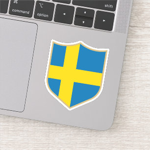 Adesivo Suecia Patriótica Emblem Viagem