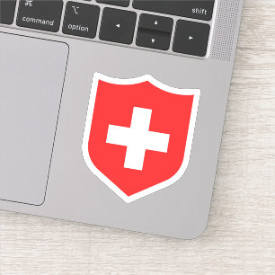 Adesivo Suiça Patriótica Emblem Viagem