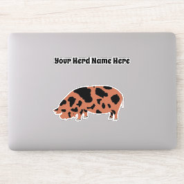 Adesivo Suíno KuneKune personalizado