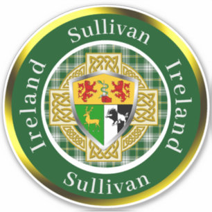 Adesivo Sullivan Irish Shield/Celtic Cross Personalizado