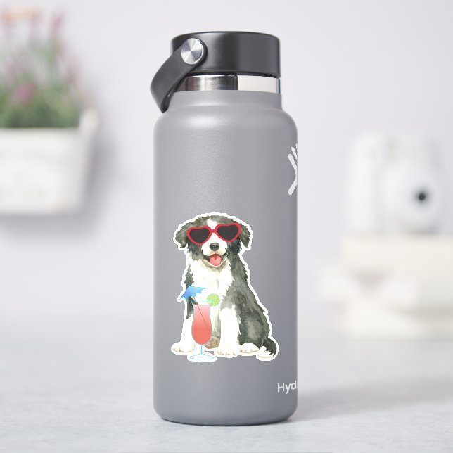 Adesivo Summer Border Collie Vinyl (HidroFlask)