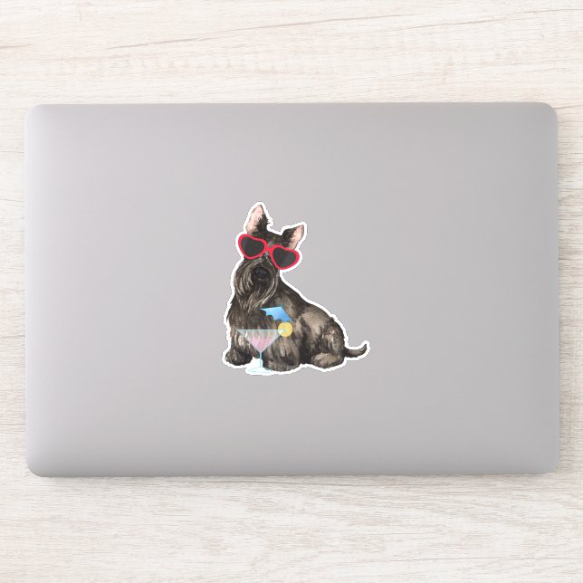 Adesivo Summer Scottish Terrier Vinyl Sticker (Computador)