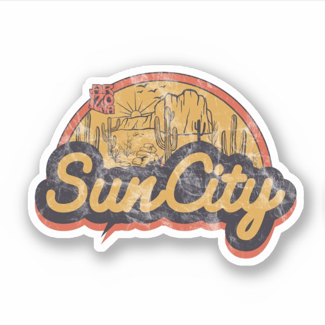 Adesivo Sun City, Arizona  (Frente)