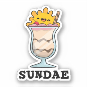 Adesivo Sundae Funny Sunday Sorvete Pun