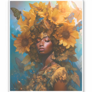 Adesivo Sunflower Goddese Fantasy Art