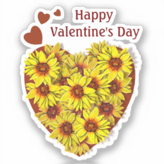 Adesivo Sunflower Heart Vinyl Sticker