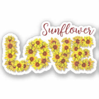 Adesivo Sunflower Love Vinyl Sticker