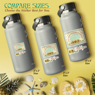 Adesivo Sunflower Seashell Vintage Vibes Personalized Name