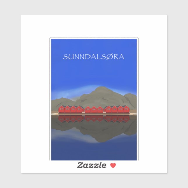 Adesivo Sunndalsøra Nordmøre Noruega (Folha)