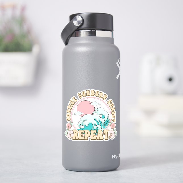 Adesivo Sunrise Sunset Repetir Retro Boho (HidroFlask)