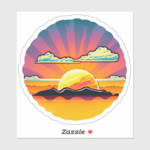 Adesivo Sunset Colorido na Shell