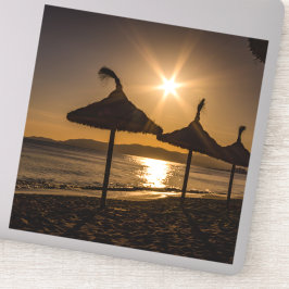 Adesivo Sunset na praia, Maiorca, Espanha