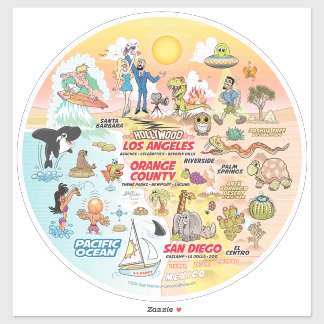 Adesivo Sunset SoCal (Folha)