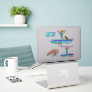 Adesivo SUP Paddle de Pé Prancha Tartaruga Marinha Tropica
