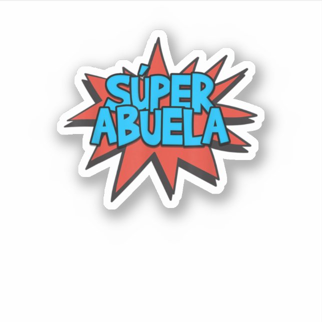 Adesivo Super Abuela Cute Engraçado Avó Espanhola (Frente)