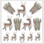 Adesivo Super bonitinho Bears e Reindeer Christmas<br><div class="desc">Este super fofo conjunto de adesivos de Natal tem um urso marrom adorável e lembrete embrulhado em luzes de Natal! Há cinco tamanhos diferentes de adesivos para escolher, Você pode escolher entre um vinil branco mate ou transparente brilhante; observe que tinta branca não está impressa em nenhum dos substratos. Removível;...</div>