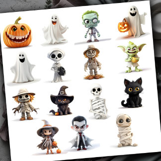 Adesivo Super Fofo Espantalho Halloween