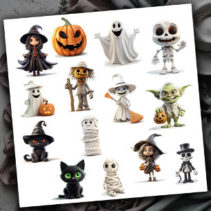 Adesivo Super Fofo Halloween Assustador