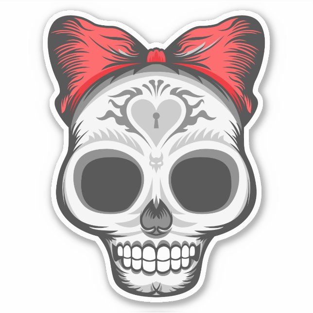 Adesivo Super Girly Sugar Skull (Frente)