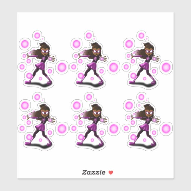 Adesivo Super-herói afro-americano (Folha)