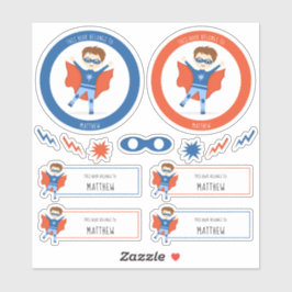 Adesivo Super-herói Este Livro Pertence