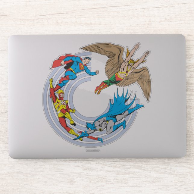 Adesivo Super Powers™ Voando Em Um Círculo (Computador)