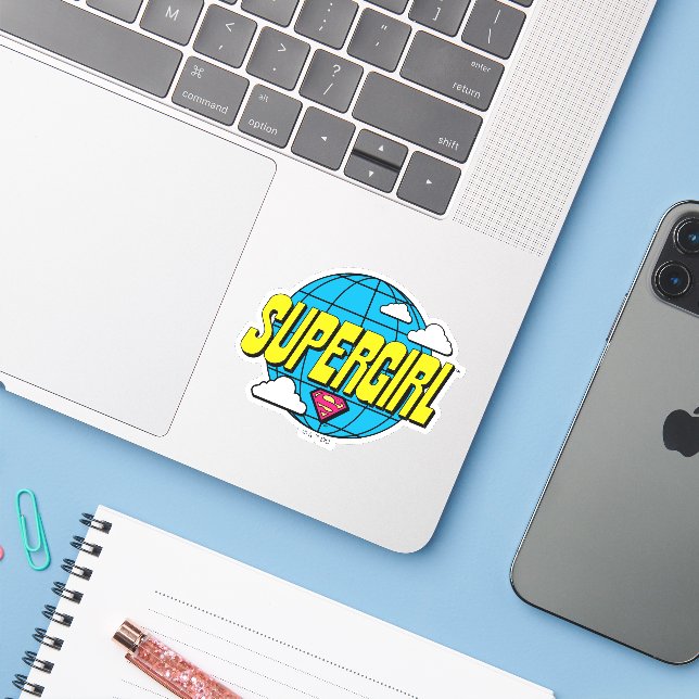 Adesivo Supergirl Global Gráfico Pop (Notebook com iPhone)