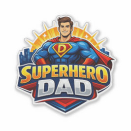 Adesivo Superhero Dad Sticker
