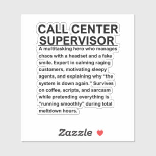 Adesivo supervisor de call center