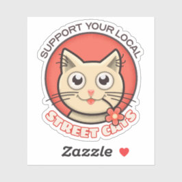 Adesivo Suportar Seus Gatos De Rua Local