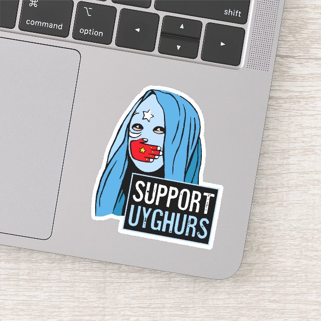 Adesivo Suportar Uyghurs (Detalhe)