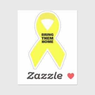 Adesivo SUPORTE A ISRAEL - Fita Amarela Traga-Os Para Casa