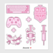 Suporte ao Gamer Sticker Pink Principal