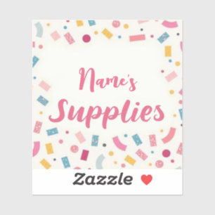 Adesivo Suprimentos personalizados de "[Name]"