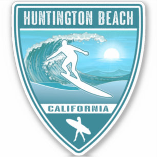 Adesivo Surf Huntington Beach California