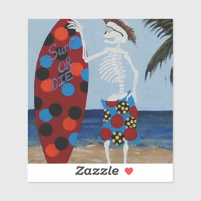Adesivo Surf ou morrer (Folha)