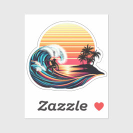 Adesivo Surfar no Sunset