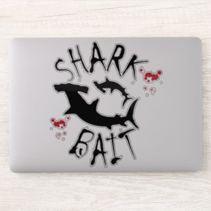 Adesivo Surfe Engraçado De Tubarão Com Sangue