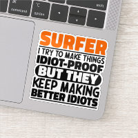 Surfista Tento Fazer Coisas Engraçadas Surfando